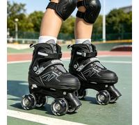 OHMG Roller Enfant Filles et Garçons,Patin a Roulette Enfant 4 Taille Réglable, Roller Quad avec 8 Roues,pour Enfants pour débutants,Noël Cadeau d'anniversaire