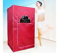 OHMG Sauna Portable 3L Sauna Exterieur,Sauna Portable Corps Complet,Spa Portable avec 1000W Vapozone Portable,Télécommande,Grand Espace, Sauna Portable Maigrir,Detox (Rouge-100 * 80 * 170cm)