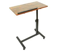 OHMG Table d'appoint en Bois,Bout de canapé, Table Mobile,Table Basse en Bois avec 4 roulettes,Aspect Bois,Table d'appoint pour Salon,canapé,extérieur,Réglable en Hauteur