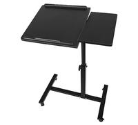 OHMG Table d'appoint légère,Table de Lit pour Ordinateur Portable,Table Canapé pour Ordinateur avec Roulette Verrouillables,Réglable en Hauteur,Bureau Debout, Table d'ordinateur Mobile,Pliable