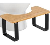 OHMG Tabouret de Toilette en Bambou, marches de Toilette en Bois physiologique, Toilette à la Turque Tabouret de Toilette Original de Salle de Bain, marches de WC