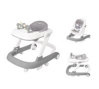 OHMG Trotteur Babywalker 5 en 1 Chariot d'éveil et de marche,Fonction basculante Transat avec roulettes,Lumière,Musique,Aire de jeu Table à manger Trotteur Pliable