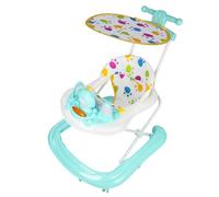 OHMG Trotteur pour Bébé avec Plateau D'activités Musical Amovible,Evolutif Trotteur Babywalker,Trotteur bébé Facilement Pliable,Hauteur Réglable,6-18 mois,Jusqu'à 12 kg,Vert (62 * 68 * 36-81cm)