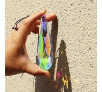 OhMill Attrape-Soleil en Cristal Suncatcher Suspendu Prisme Cristal Arc-en-Ciel Attrape-Soleil Coloré Pendentif Rainbow Perle de Verre Décoration de Maison Accessoire Feng Shui