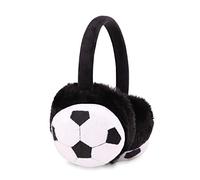OhMill Cache-Oreilles en Peluche Unisexe à Motif Football pour Enfants - Épais, Anti-Froid, en Fausse Fourrure pour Vélo et Ski