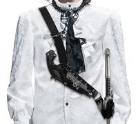 OhMill Ceinture Étui Bandoulière de Pistolet Médiéval avec Etui d'Épée Réglable Cuir PU Fourreau pour Épée Pirate Punk Accessoire de Costume Chevalier Guerrier pour Pirate Cosplay Halloween
