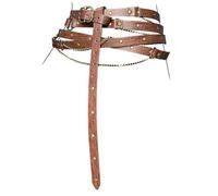 OhMill Ceinture Médiévale en cuir PU avec Chaîne