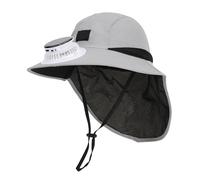 OhMill Chapeau à Ventilateur Solaire pour Enfants Été, à 3 Vitesses, Casquette de Soliel à Large Bord Réglable, Capeline de Pêcheur Respirante pour en Plein Air Plage Pêche Randonnée 8-15 Ans
