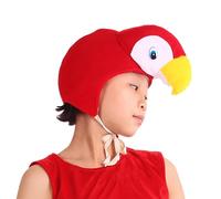 OhMill Chapeau de Perroquet pour Enfant Adulte Chapeau en Forme d'animal de dessin Animé Coiffe d'Oiseaux en peluche Pour Spectacles sur Scène Carnaval Spectacles Parent-Enfant Noël 3-8 Ans