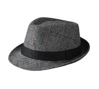 OhMill Chapeau Fedora pour Hommes Chapeau Trilby en Feutre Casquette de Jazz Chapeau Melon Chapeau Panama Rétro Accessoires de Gentleman Costume de Mafia Gangster Gatsby