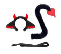 OhMill Costume d'Halloween avec oreilles de vache de yak et serre-tête pour adultes et enfants
