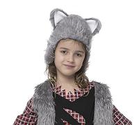 OhMill Costumes Déguisement de Loup-Garou pour Enfant Jeu de Rôle d'Animal Costume d’Halloween en Fausse Fourrure Accessoires pour Cosplay Loups-Garous