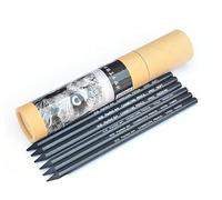 OhMill Crayons Fusain pour Croquis Crayons à Charbon sans Bois Fusain Doux pour Dessiner au Charbon et Esquisse Professionnelle Débutants Peintres Noir 10 Pcs