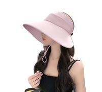 OhMill Femme Visière Casquette Large Bord Chapeau de Soleil Chapeau d'Été Top Vide Capeline de Camping Pêche Anti-Solaire Respirant Ajustable UPF50+ pour Plage Voyages