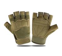 OhMill Gants Demi-Doigts pour Enfants Gants Tactiques Anti-Dérapantes Mitaines de Cyclisme Garçons Filles Gant de Militaire pour Vélo, Tir, Entraînement au Combat, Randonnée Extérieur 8-10 Ans