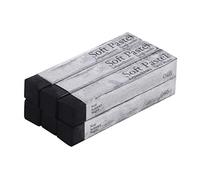 OhMill Lot de 6 Crayons Pastel Carrés Pastels Souples de Couleur Noir Blanc et Chair pour Dessin et Croquis
