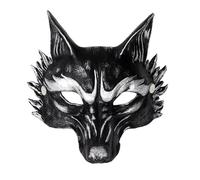 OhMill Masque de Loup pour Halloween Masque de Loup-Garou Horreur Demi-Masque Cosplay Animal Realiste Accessoires de Déguisement Cosplay pour Carnaval Pâques