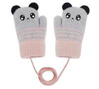 OhMill Moufle Enfant 3 Ans en Polaire Mignonne Moufle Bébé Tricot en Forme de Panda Gants Tricotés pour Enfants Gants de Mitaines Chauds en Hiver Doux pour la Peau
