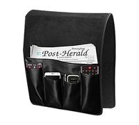 OhMill Organiseur pour Canapé et Fauteuil Pochette de Stockage Suspendre sur Accoudoir en Cuir Imperméable Antidérapant pour Ranger Télécommande Téléphone Portable Livre Magazine