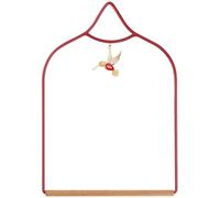Ohmique Balançoire en forme de colibri en métal avec cheville en bois pour extérieur, jardin, terrasse, arrière-cour, à suspendre, essentiels pour oiseaux
