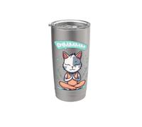 Ohmmm Yoga Chat I Méditation Détente | Chatons Gobelet isotherme en acier inoxydable double paroi