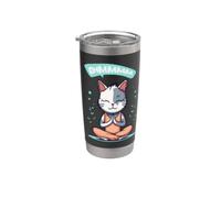 Ohmmm Yoga Chat I Méditation Détente | Chatons Gobelet isotherme en acier inoxydable double paroi