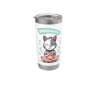 Ohmmm Yoga Chat I Méditation Détente | Chatons Gobelet isotherme en acier inoxydable double paroi