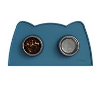 OHMO Petit Tapis Gamelle Chien et Chat, (46 * 25cm, Teal), Tapis de Plateau Gamelle de Nourriture Antidérapant pour Chat et Chien