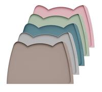 OHMO Petit Tapis Gamelle Chien et Chat(60 * 38cm, Beige), Tapis de Plateau Gamelle de Nourriture Antidérapant pour Chat et Chien