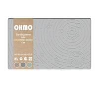 OHMO Tapis Gamelle Chien et Chat (Cendres，48 x 30 cm), Silicone Tapis de Plateau Gamelle de Nourriture Antidérapant pour Chat et Chien