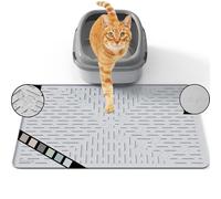 OHMO Tapis Litiere Chat en Silicone Caoutchouc(60 * 40cm), Facile à Nettoyer, Imperméable et Antidérapant, Tapis pour bac a Litiere Chat