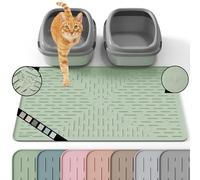OHMO Tapis Litiere Chat en Silicone Caoutchouc(80 * 60cm), Facile à Nettoyer, Imperméable et Antidérapant, Tapis pour bac a Litiere chat