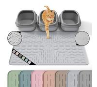 OHMO Tapis Litiere Chat en Silicone Caoutchouc(95 * 64cm), Facile à Nettoyer, Imperméable et Antidérapant, Tapis pour bac a Litiere Chat