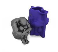ohodhmnu Grand moule en silicone 3D en forme de corps humain pour bougies, fondants, chocolat, savon, portrait, plâtre