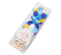 ohodhmnu Lot de 3 jouets interactifs pour chat en peluche douce avec clochettes à l'intérieur Couleurs vives Jouet à mâcher pour chatons et animaux domestiques