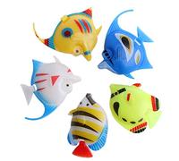 ohodhmnu Lot de 5 poissons aquatiques artificiels colorés pour décoration d'aquarium