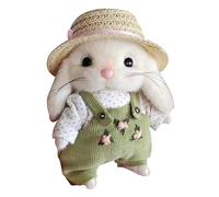 ohodhmnu Pendentif lapin, porte-clés fait à la main, accessoire de sac de jardinier en peluche, porte-clés portable, porte-clés, ornement de sac, L11 A