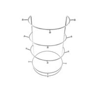 ohodhmnu Présentoir polyvalent à quatre niveaux en cristal pour bandeau et bijoux pour la maison et le magasin