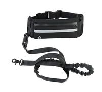 ohodhmnu Sac banane réfléchissant imperméable pour chien + laisse Combo pour course à pied, jogging, sac de sport multifonction pour chien