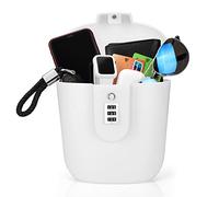 Ohok Boîte de serrure portable anti-vol, sac de sécurité portable, coffre-fort de voyage mobile et coffre-fort de plage avec chiffres pour la plage, le camping, le sport, le shopping (blanc)