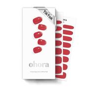 ohora Bandelettes de gel semi-durcies pour ongles (N brique teintée) - Rouge, Teinté, 30 pièces pour 2 cycles - Compatible avec lampe UV, qualité professionnelle, durable et facile à appliquer