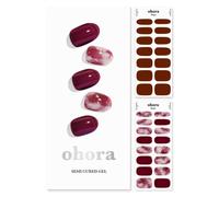 ohora Bandes de gel semi-durci (N Mulberry) - Fonctionne avec toutes les lampes à ongles UV, qualité salon, longue durée, facile à appliquer et à enlever - Comprend 2 tampons de préparation