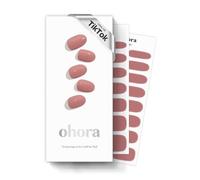 ohora Bandes de gel semi-durci (N rose cendré) - Fonctionne avec toutes les lampes à ongles, qualité salon, longue durée, facile à appliquer et à enlever - Comprend 2 tampons de préparation - Rose