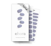 ohora Bandes de gel semi-durcies (N Cream Cloud) - Violet, uni, fonctionne avec lampes UV/LED, facile à appliquer et à enlever, avec 2 tampons de préparation, lime à ongles et bâton en bois