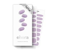 ohora Bandes de vernis à ongles en gel semi-cuit (N Blueberry Jam) - Purple, Solid, Works with Any UV/LED Lamps, Salon-Quality, Long Lasting, Easy to Apply & Remove - Includes 2 Prep Pads, Nail File