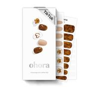 ohora Bandes pour ongles en gel semi-durci (N Caramel Bear) - Fonctionne avec toutes les lampes à ongles, qualité salon, longue durée, facile à appliquer et à enlever - Bijou - Pierre précieuse