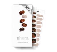 ohora Lot de 30 bandelettes de gel semi-durcies (N Brown Sugar) - Compatible avec lampe UV, qualité professionnelle, durable et facile à appliquer, comprend 2 tampons de préparation, lime à ongles et