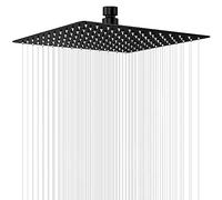 Ohotecy Pomme de Douche Pluie 30 cm Carrée, Douche Haute Pression 12’’ Ultra Fine, Tête de Douche Carrée Inox, Jets Anti-Calcaire, Économie d’Eau, Installation Facile Rain Shower