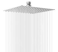 Ohotecy Pomme de Douche Pluie 30 cm Carrée, Douche Haute Pression 12’’ Ultra Fine, Tête de Douche Carrée Inox, Jets Anti-Calcaire, Économie d’Eau, Installation Facile Rain Shower