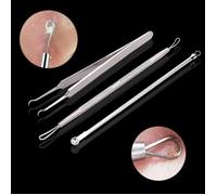 Ohp 3pcs Kit L\Acné Pimple Aiguille Extracteur De Tête Noire Soins Du Visage Argent